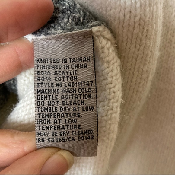 Rare Vintage Tanjay Sweater Turtleneck with Skier/Snow Size Medium - Picture 6 of 8